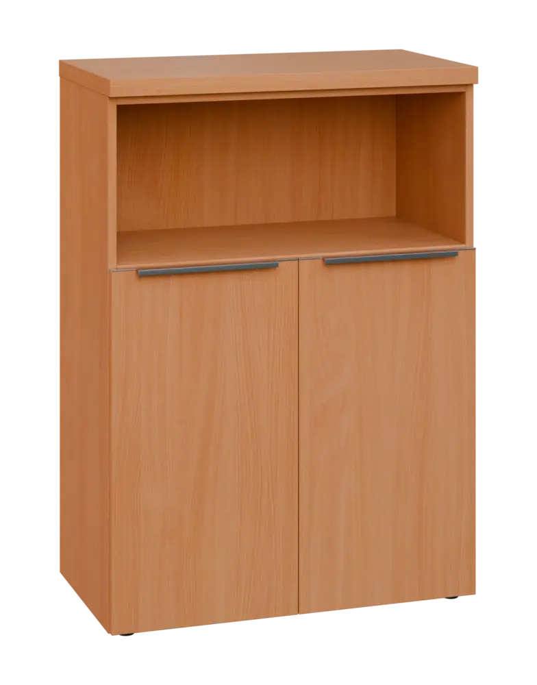 SIN 3 - 8DN kancelářská skříň, 2-dveřová/nika, 1120x800x400, buk royal